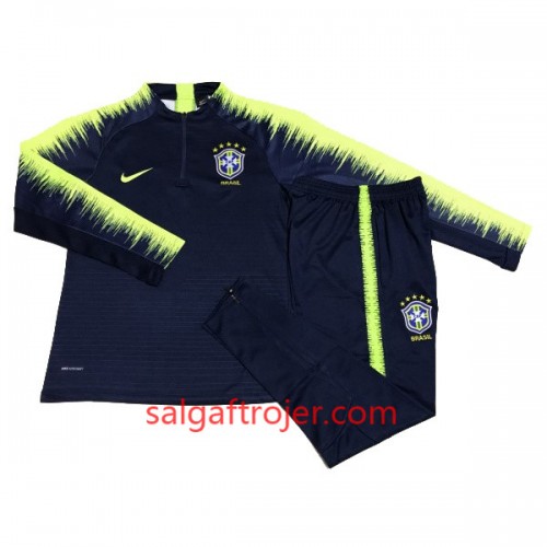 Brasilien Sweatshirt Dragt 2018 Blå Brasilien Sweatshirt Dragt 2018 Blå